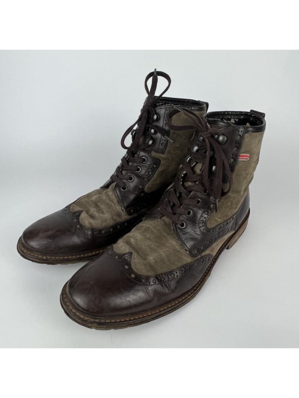Lloyd Germany Men’s 10 Suede & Leather Lace-Up Ankle Boots – Brown
